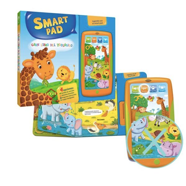 libro sin tableta, smart pad libro del zoológico