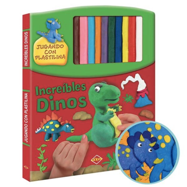 Increíbles dinos, con plastilinas para modelar