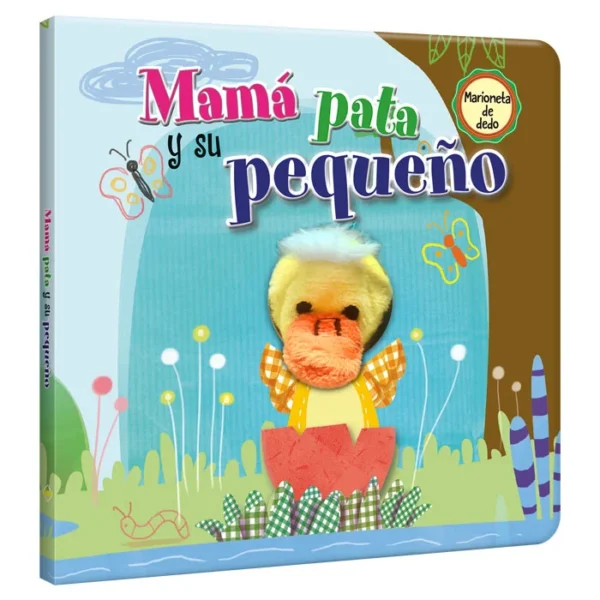 Mamá Pata y su Pequeño – Títere de Dedo